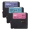 Brother P-Touch 0.47 in. x 13.1 ft. Genuine P-Touch BTAG Label Tapes - White on Purple, Black on Light Blue, White on Pink